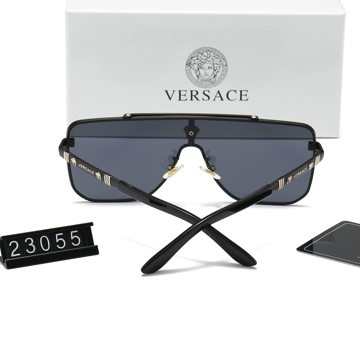 Versace Medusa Oversized Aviator Polarized Sunglasses