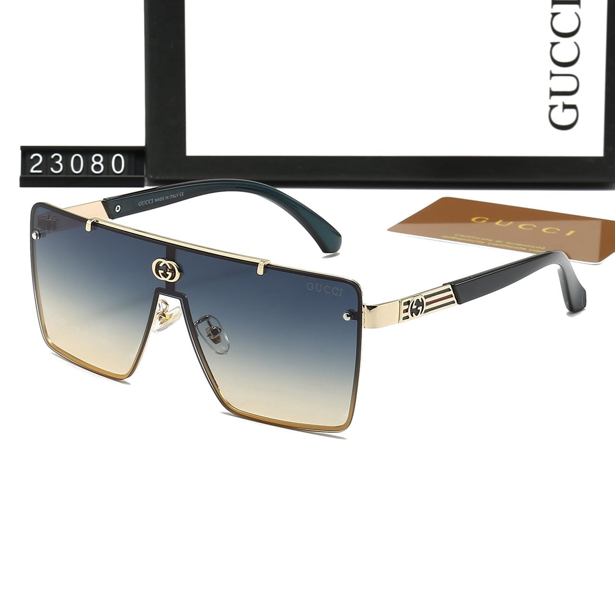 Gucci GG Oversized Square Polarized Sunglasses