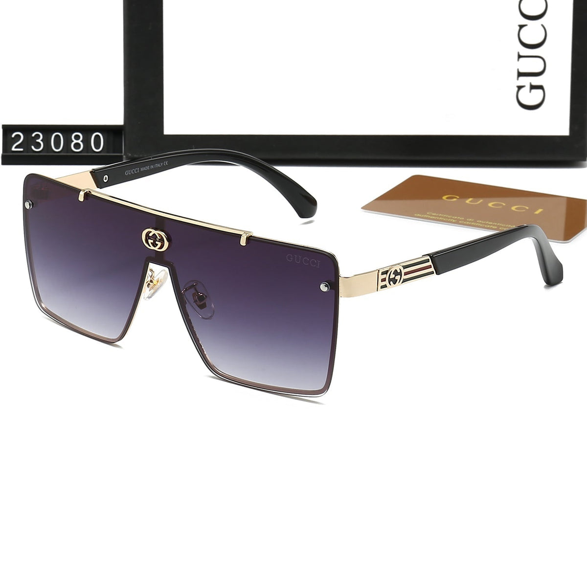 Gucci GG Oversized Square Polarized Sunglasses