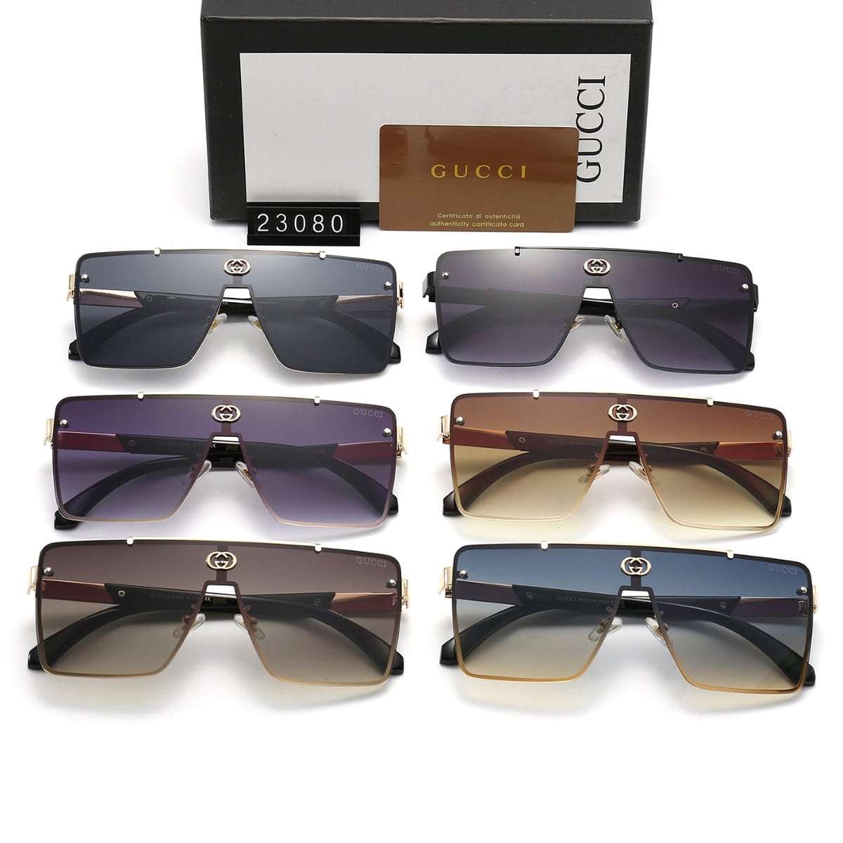 Gucci GG Oversized Square Polarized Sunglasses