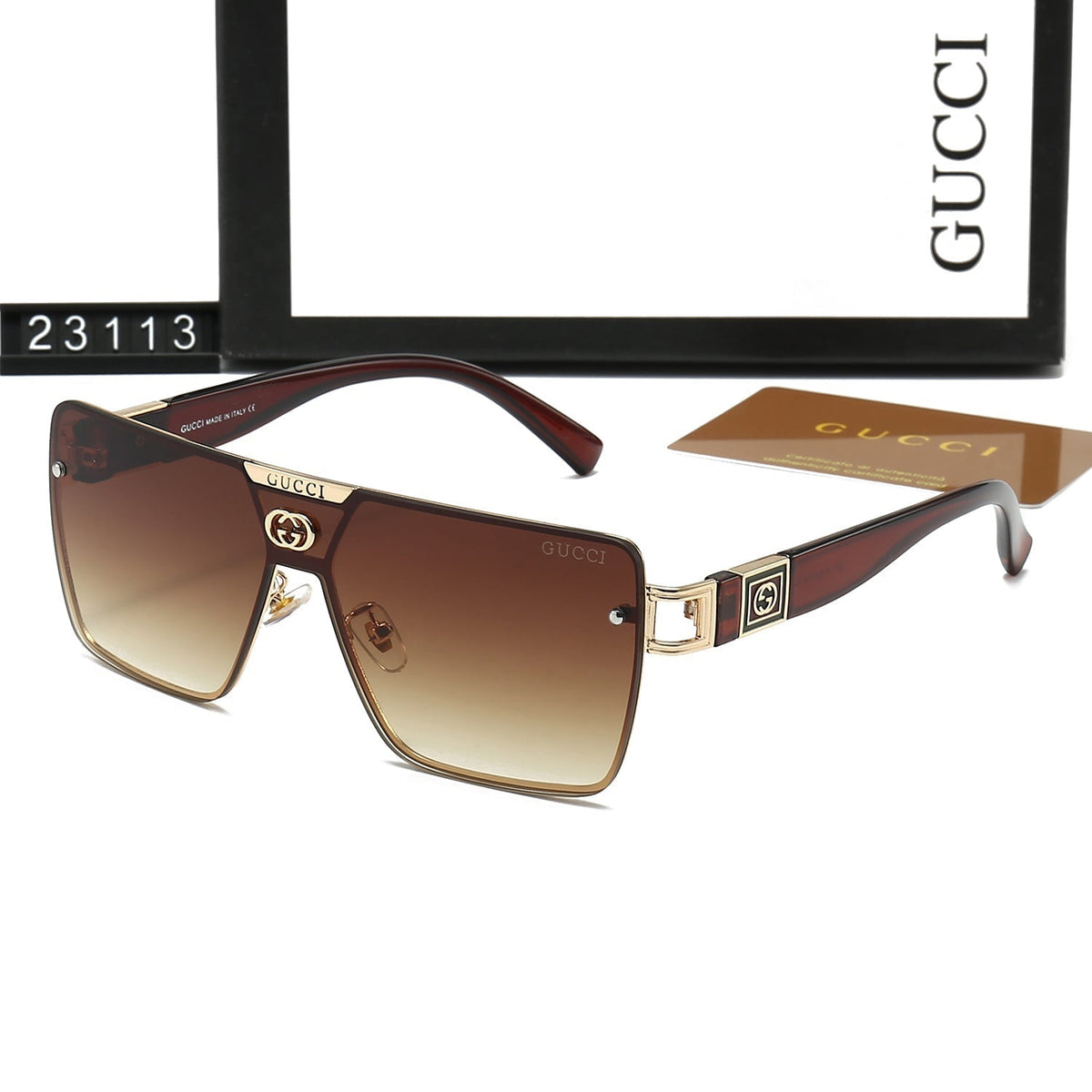 Gucci Sunglasses GG Rimless with Logo Temple Detail