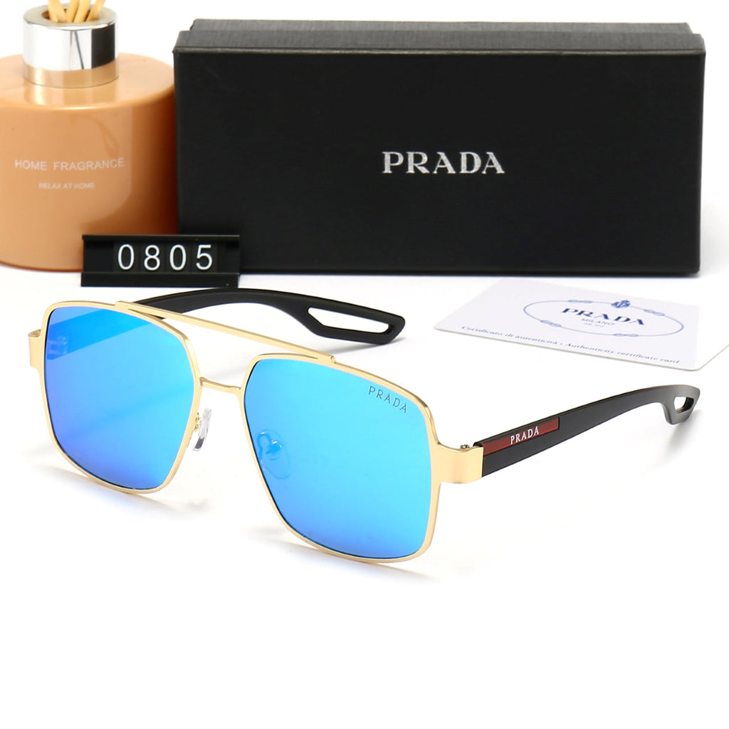 Prada Double Bridge Square Polarized Sunglasses