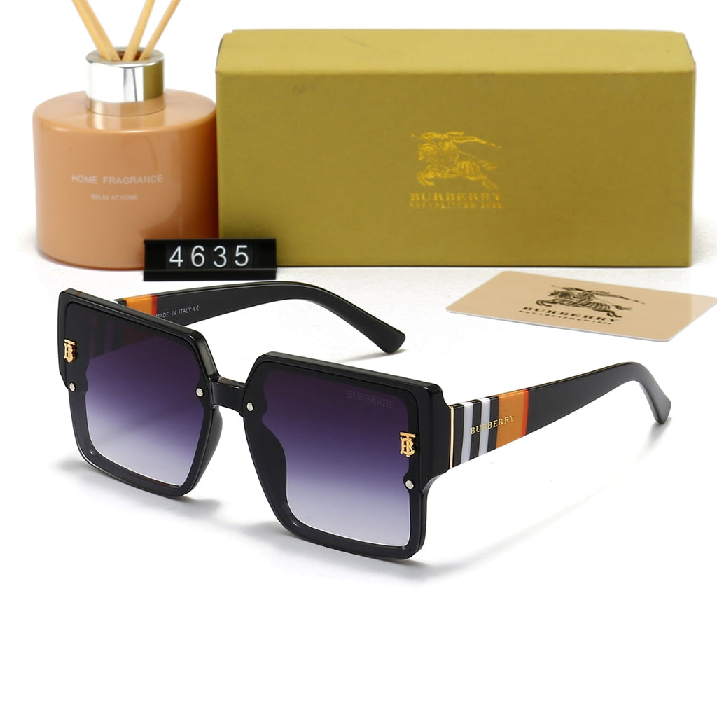 Burberry Check Temple Square Polarized Sunglasses
