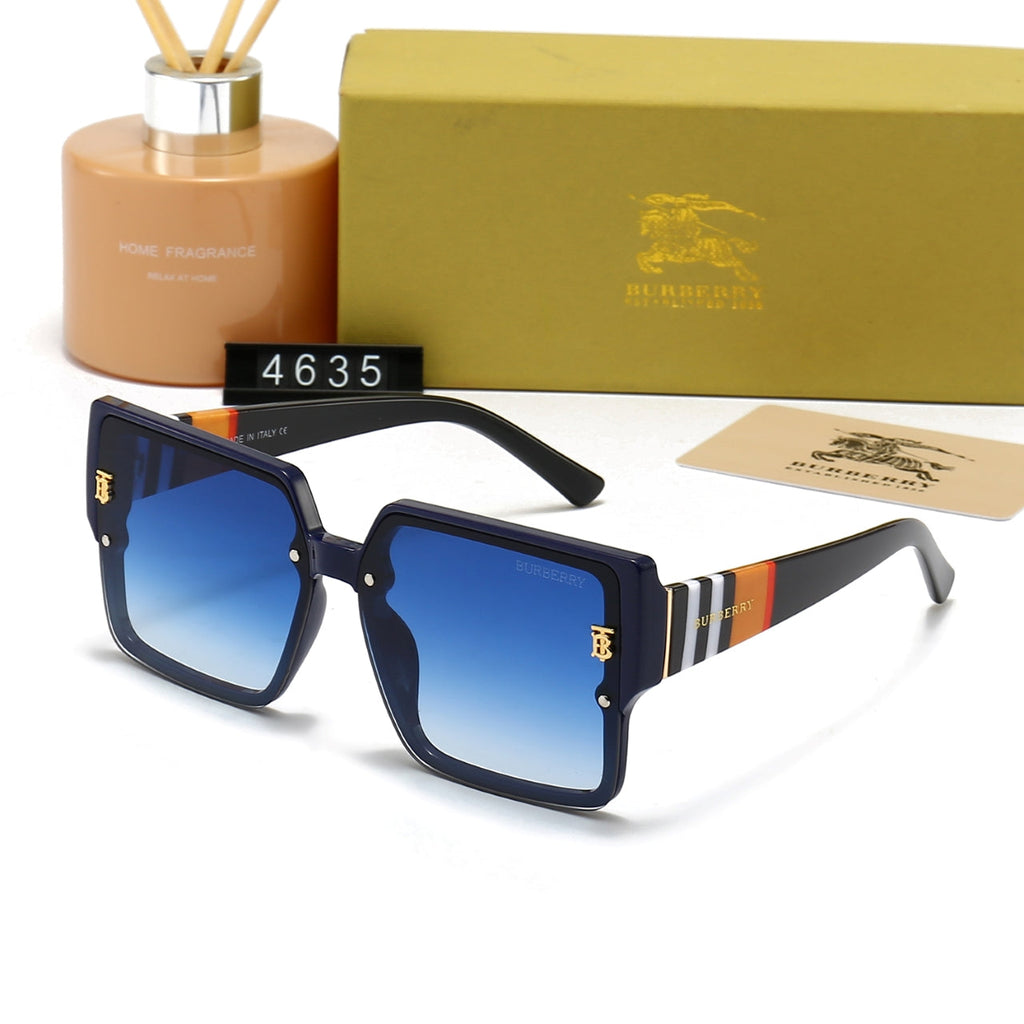 Burberry Check Temple Square Polarized Sunglasses