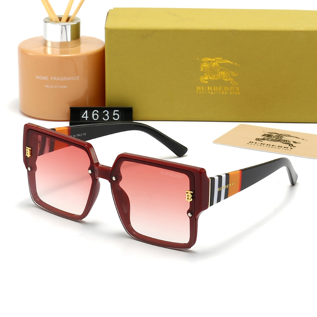 Burberry Check Temple Square Polarized Sunglasses