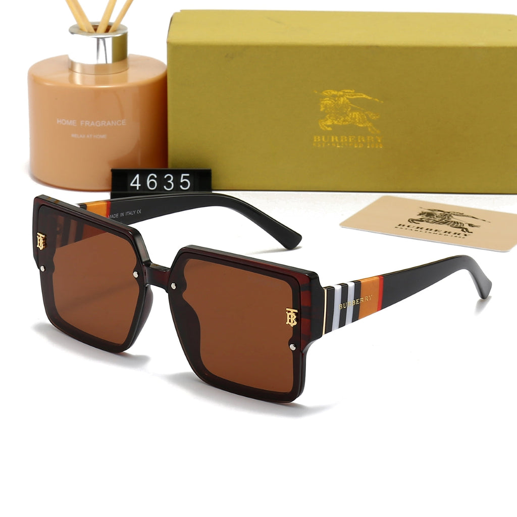 Burberry Check Temple Square Polarized Sunglasses