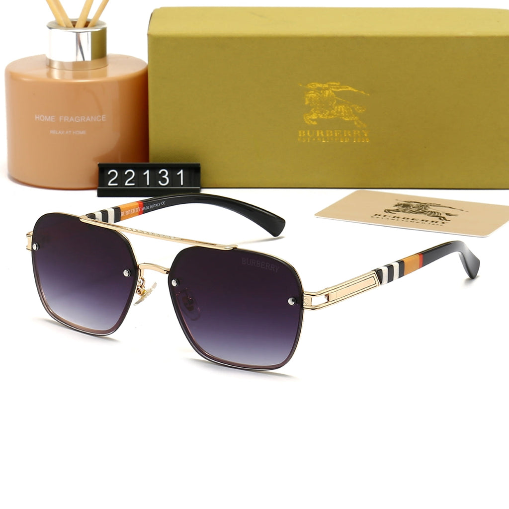 Burberry B Square Navigator Polarized Sunglasses