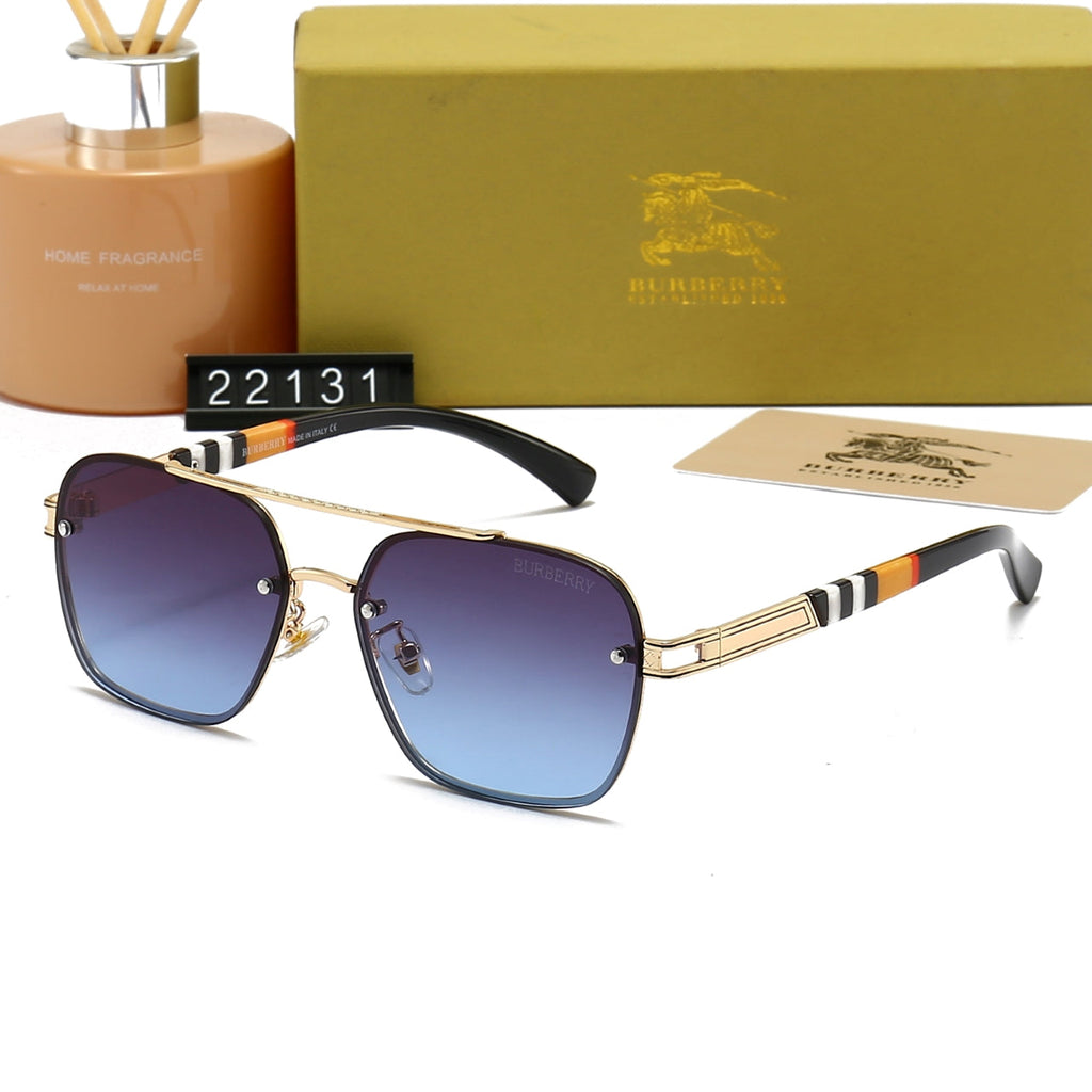 Burberry B Square Navigator Polarized Sunglasses