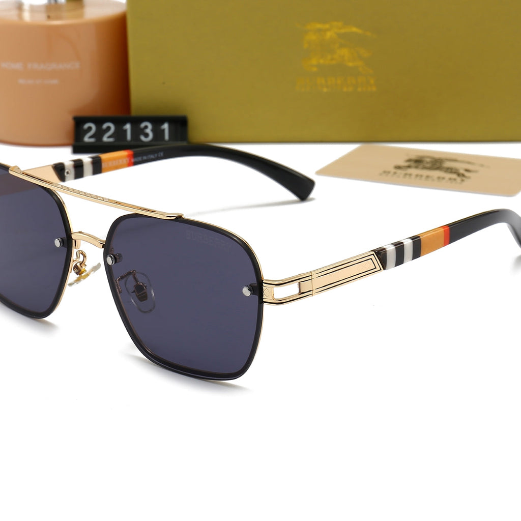 Burberry B Square Navigator Polarized Sunglasses