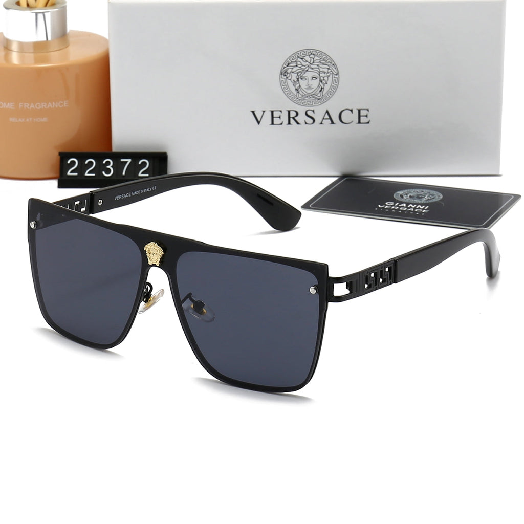 Versace Medusa Oversized Square Polarized Sunglasses