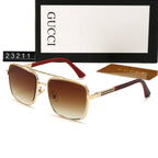 Gucci GG Double Bridge Square Polarized Sunglasses