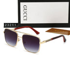 Gucci GG Double Bridge Square Polarized Sunglasses