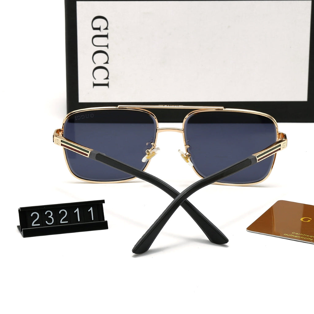 Gucci GG Double Bridge Square Polarized Sunglasses