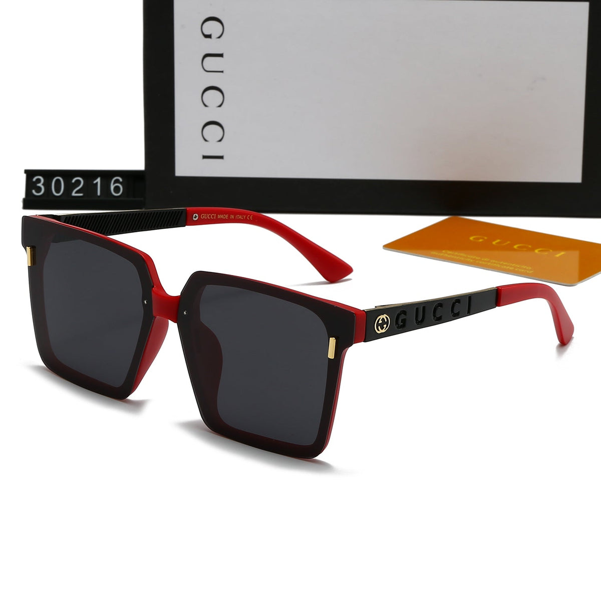 GUCCI Geometric Square Polarized Sunglasses | Luxury UV400 Eyewear
